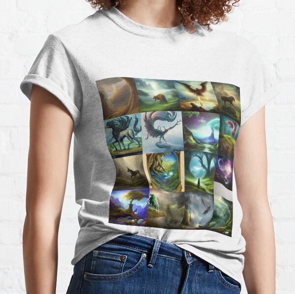 magical creature, mythical landscape, imaginative realm Classic T-Shirt