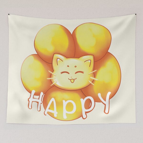 Item preview, Happy flower cat designed and sold by manins ⭐⭐⭐⭐⭐.
