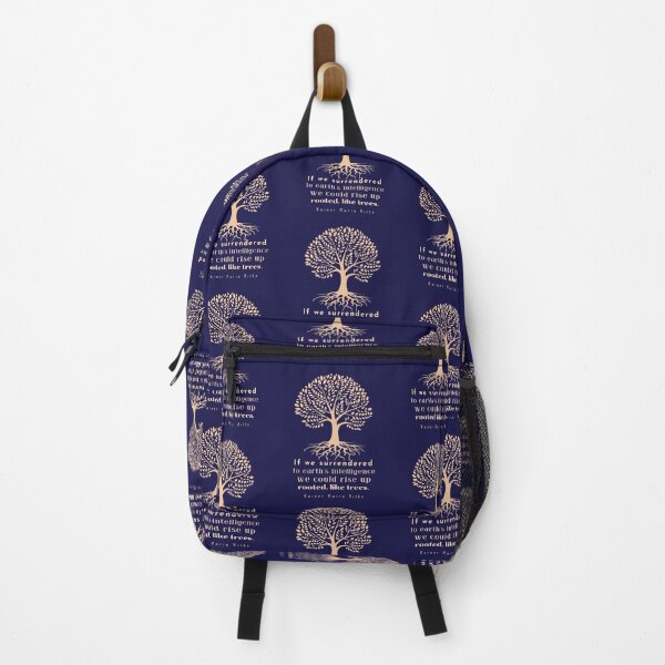 Item preview, copper tree art with rainer maria rilke quote: If we surrendered to earth's intelligence we could rise up rooted like trees designed and sold by artbleed.