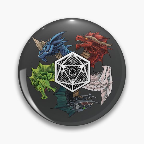 Item preview, D&D Chromatic Dragon D20 designed and sold by elgraphinx.