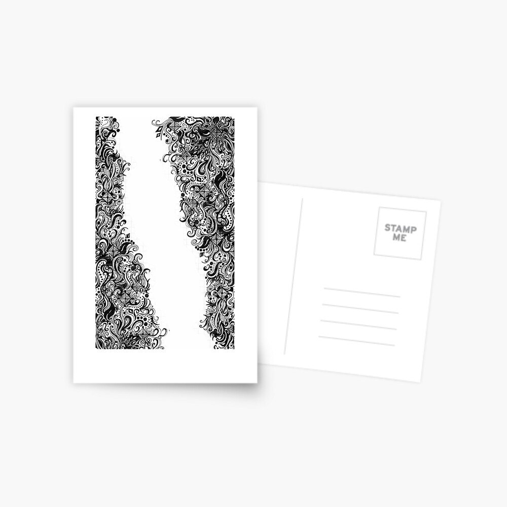 Botanical Garden, Ink Drawing Postcard