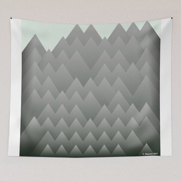 Artikelvorschau, Aligned Mountains - Generative mathematische Kunst entworfen und verkauft von Christopher Hanusa.