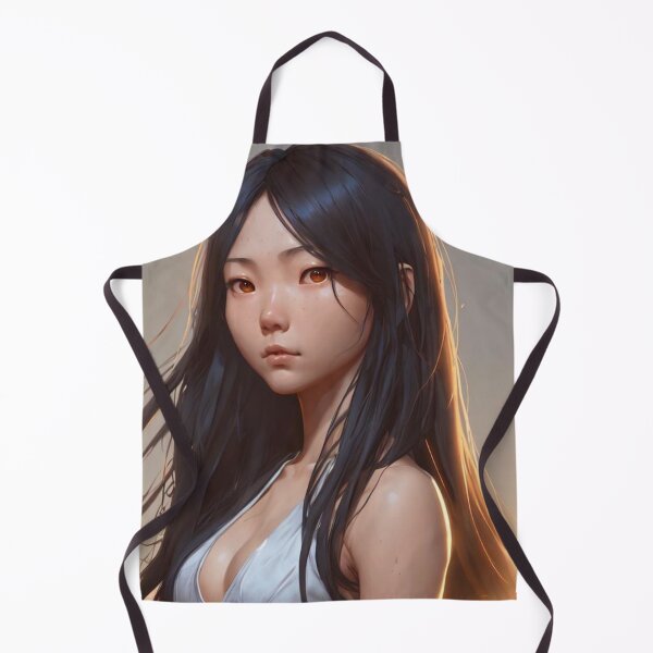 Item preview, Cute asian girl standing near fire at the sunset designed and sold by Oni's Realm Studio.