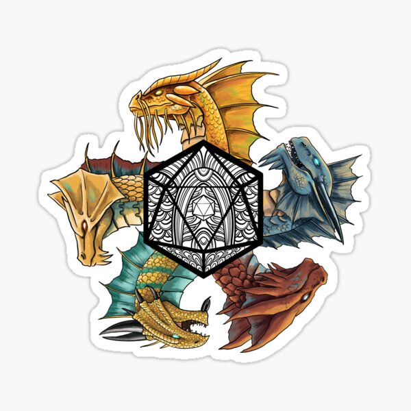 D&D Ancient Brass Dragon Sticker for Sale by elgraphinx
