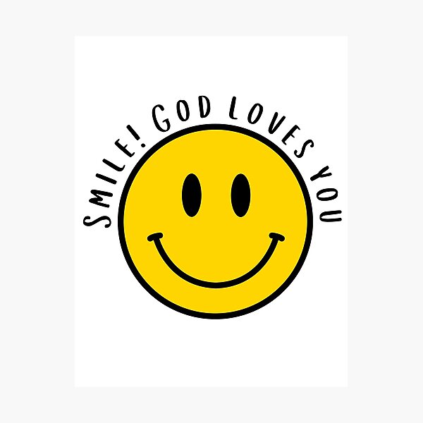 Item preview, Smile! God loves you designed and sold by agaveporridge.