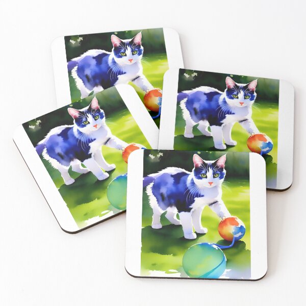 Item preview, Cat Playing With A Ball Of St classic designed and sold by SociableAnimals.
