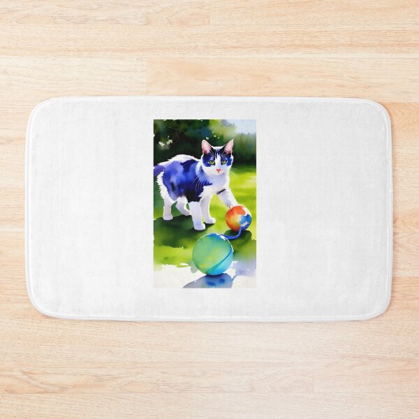 Item preview, Cat Playing With A Ball Of St classic designed and sold by SociableAnimals.