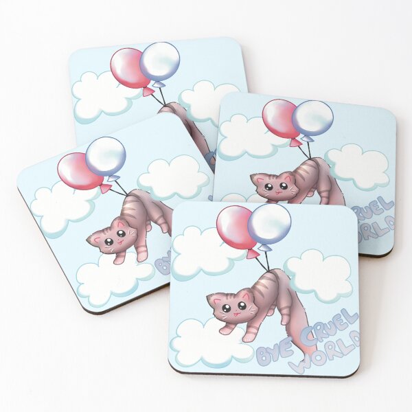 Item preview, Bye cruel world, balloon kitty designed and sold by manins ⭐⭐⭐⭐⭐.