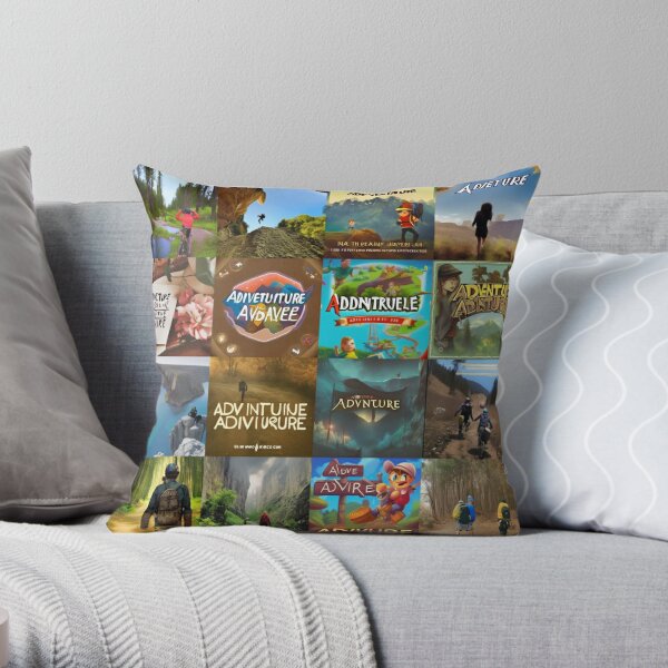 Adventure: This word often brings to mind images of exotic locations, daring escapades, and epic journeys. Throw Pillow