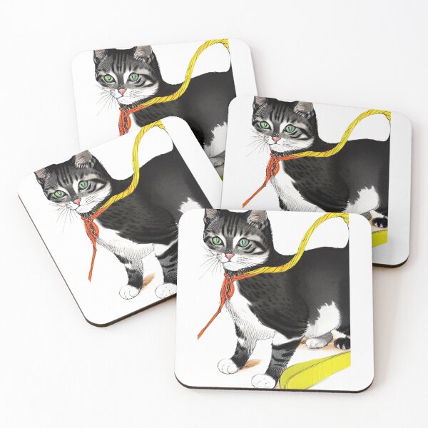 Item preview,  Cat Playing With A Ball Of St classic designed and sold by SociableAnimals.