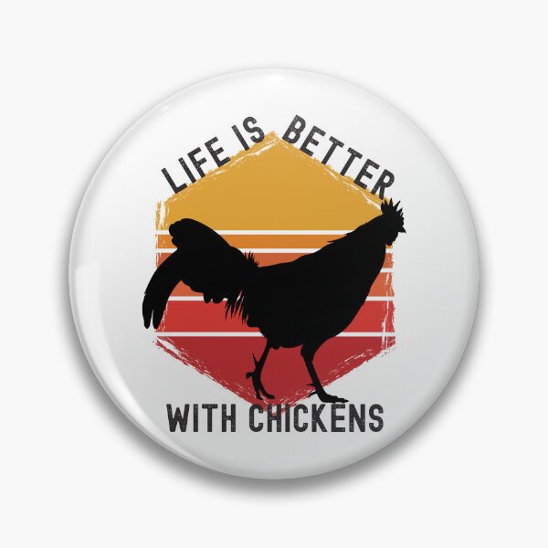 Item preview, Life Is Better With Chickens Retro Hexagon Sunset Design designed and sold by designsmostfowl.