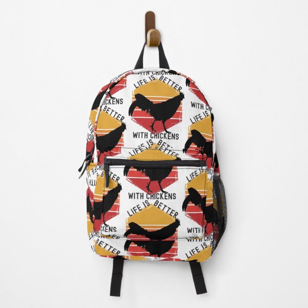 Item preview, Life Is Better With Chickens Retro Hexagon Sunset Design designed and sold by designsmostfowl.