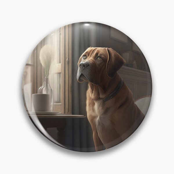 Item preview, Dog Sitting In Living Room Realistic designed and sold by WixWorks.
