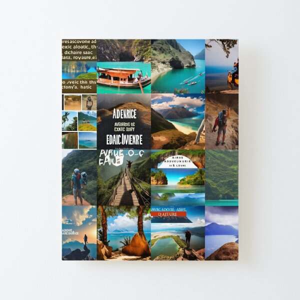 Adventure: This word often brings to mind images of exotic locations, daring escapades, and epic journeys. Canvas Mounted Print