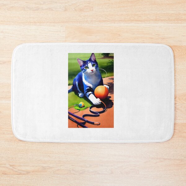 Item preview, Cat Playing With A Ball Of St classic designed and sold by SociableAnimals.
