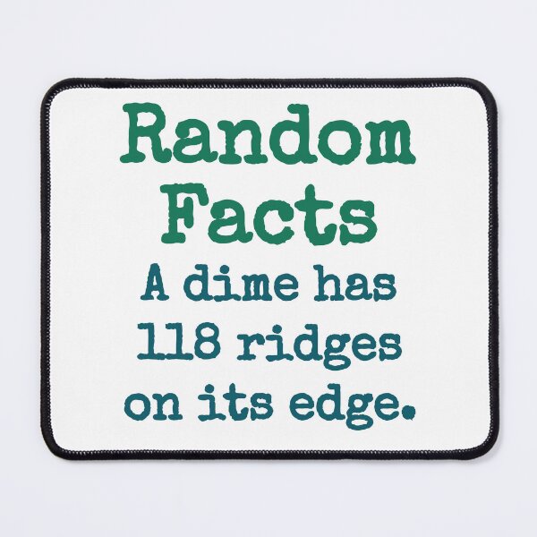 Item preview, A Dime Has 118 Ridges - Trivia Fact designed and sold by CrankyOldDude.