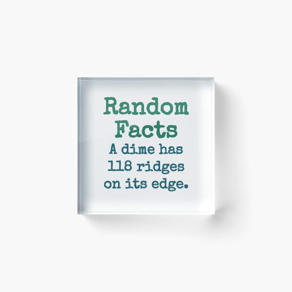 Item preview, A Dime Has 118 Ridges - Trivia Fact designed and sold by CrankyOldDude.