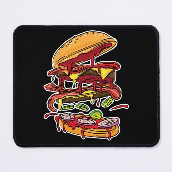 Item preview, BBQ Hickory Bacon Double Cheese Burger designed and sold by eShirtLabs.