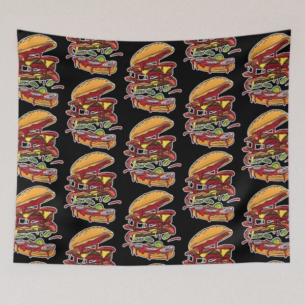 Item preview, BBQ Hickory Bacon Double Cheese Burger designed and sold by eShirtLabs.