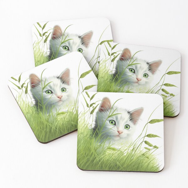 Item preview, Cute Kitten In The Grass designed and sold by WixWorks.