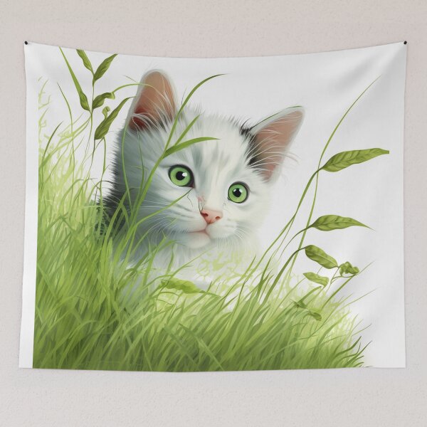 Item preview, Cute Kitten In The Grass designed and sold by WixWorks.