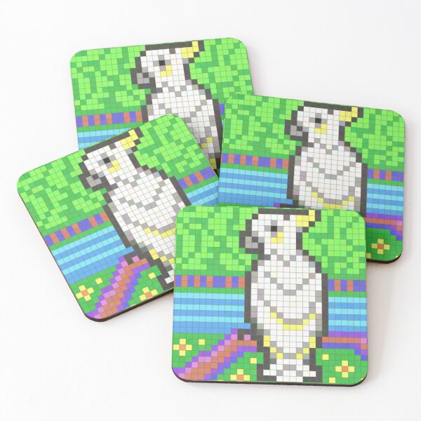 Item preview, Cockatoo Pixel Painting designed and sold by CozyPixelFluff.