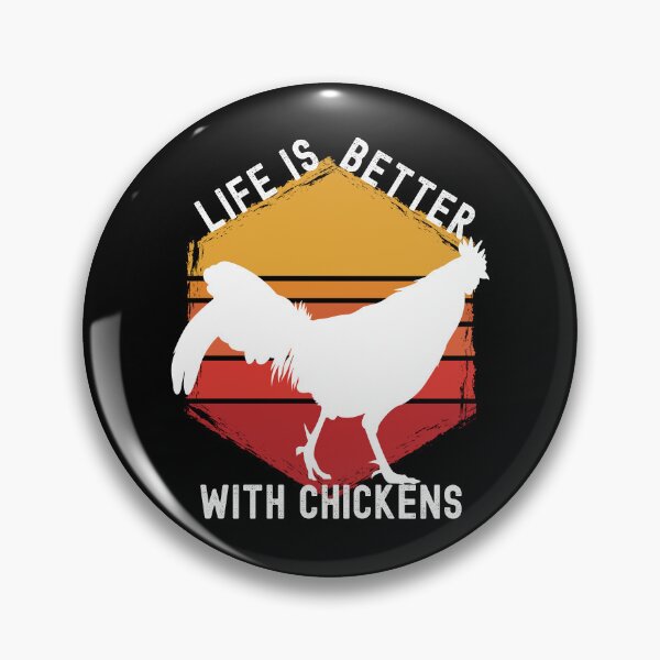 Item preview, Life Is Better With Chickens Retro Hexagon Sunset For Dark Colors Design designed and sold by designsmostfowl.
