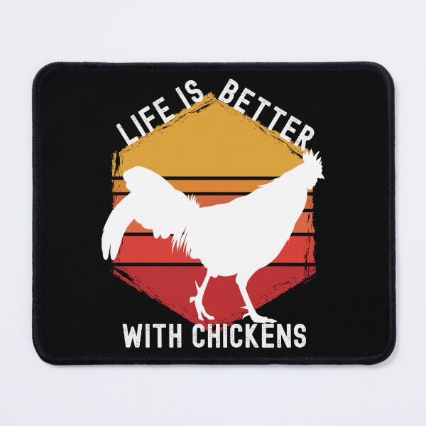 Item preview, Life Is Better With Chickens Retro Hexagon Sunset For Dark Colors Design designed and sold by designsmostfowl.