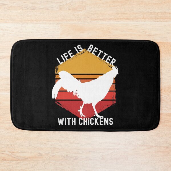 Item preview, Life Is Better With Chickens Retro Hexagon Sunset For Dark Colors Design designed and sold by designsmostfowl.
