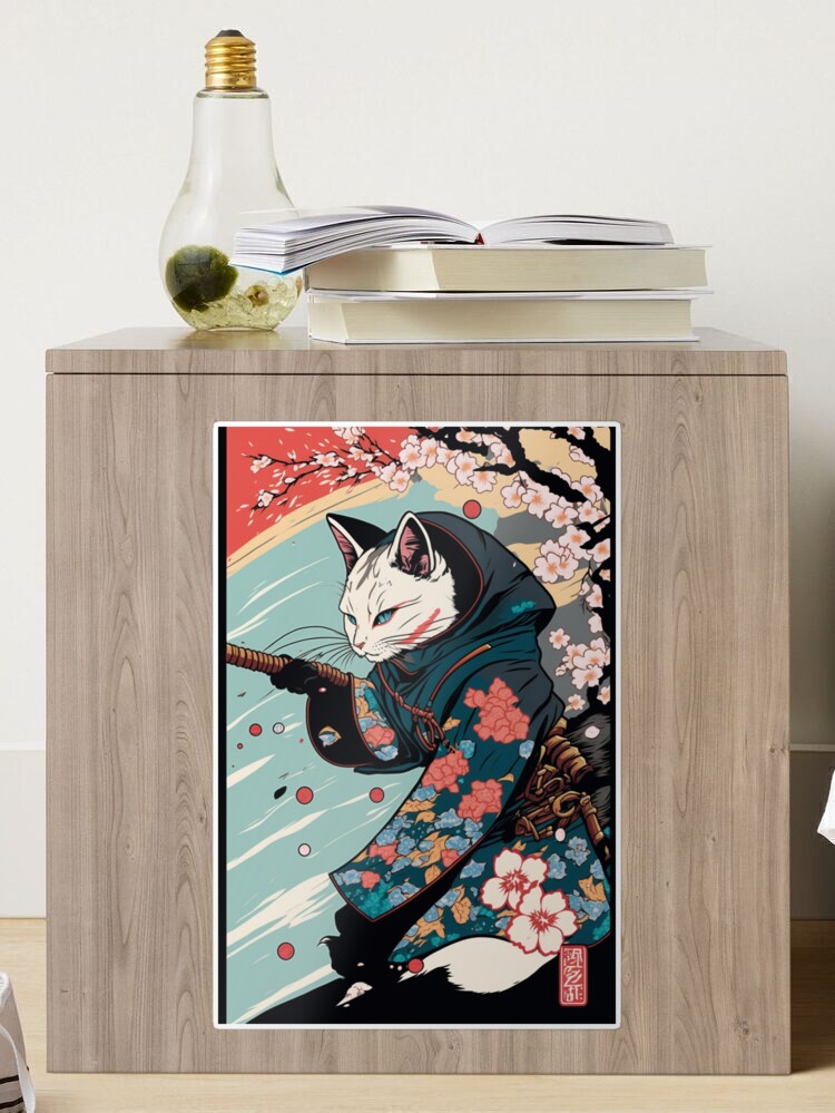 Ninja Cat, Japanese Cat Art