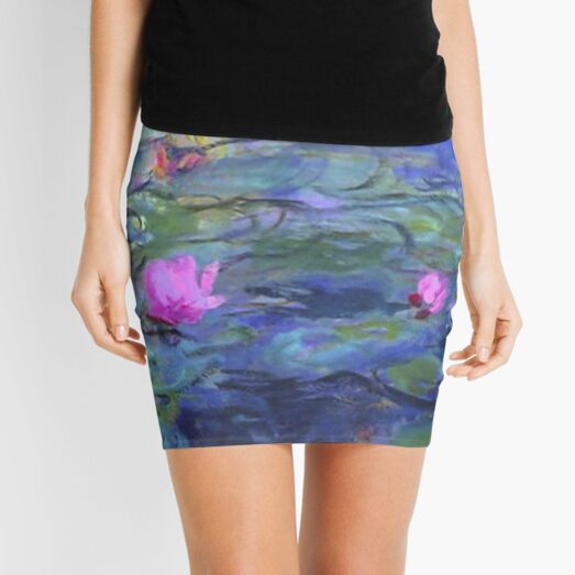 WATER LILIES MONET - WITHOUT WRITINGS Mini Skirt