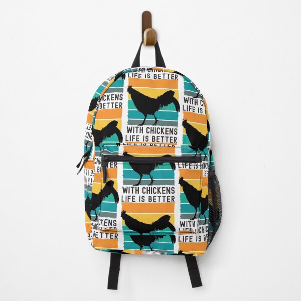 Item preview, Life Is Better With Chickens Retro Square Sunset Design designed and sold by designsmostfowl.
