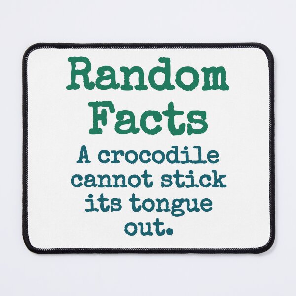 Item preview, A Crocodile Cannot Stick Its Tongue Out - Trivia Fact designed and sold by CrankyOldDude.