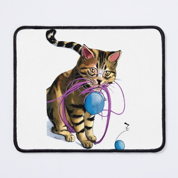 Item preview, Cat Playing With A Ball Of St classic designed and sold by SociableAnimals.