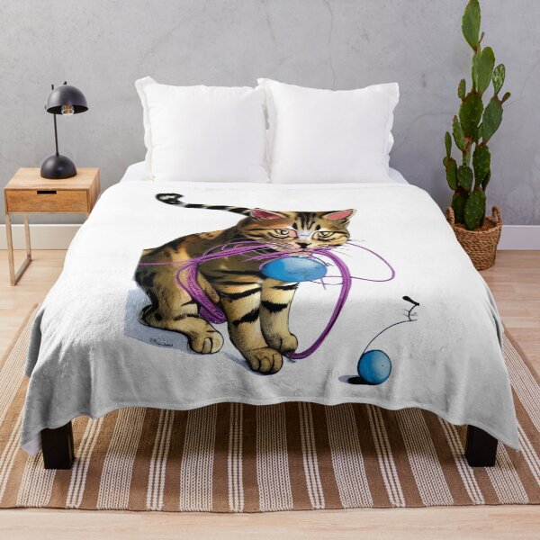 Item preview, Cat Playing With A Ball Of St classic designed and sold by SociableAnimals.