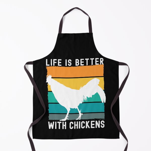 Item preview, Life Is Better With Chickens Retro Square Sunset For Dark Colors Design designed and sold by designsmostfowl.