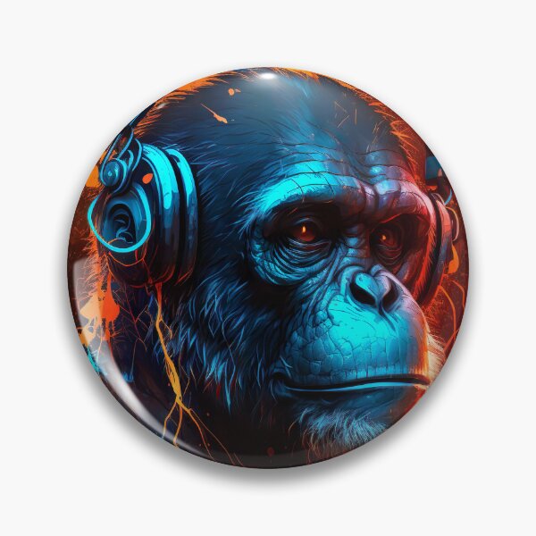Item preview, DJ Monkey con Auriculares Negro II designed and sold by generated-c.