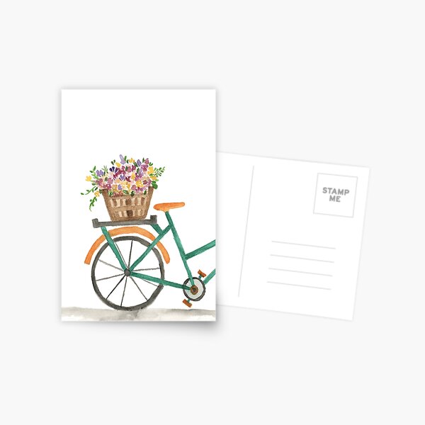 Flower Delivery Watercolor Postcard