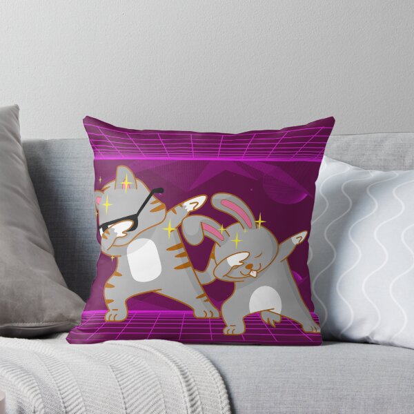 Item preview, Cat and bunny dab on dance floor, cool, pink designed and sold by Ksmith-Style.