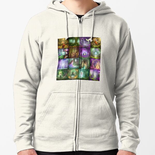 Enchantment,  ethereal setting, enchanting music, mystical being Zipped Hoodie