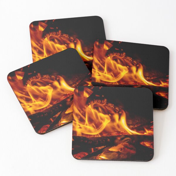 Item preview, Logfire in fireplace, bright flame and fire from burning woods designed and sold by SvarunPogani.