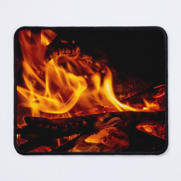 Item preview, Logfire in fireplace, bright flame and fire from burning woods designed and sold by SvarunPogani.
