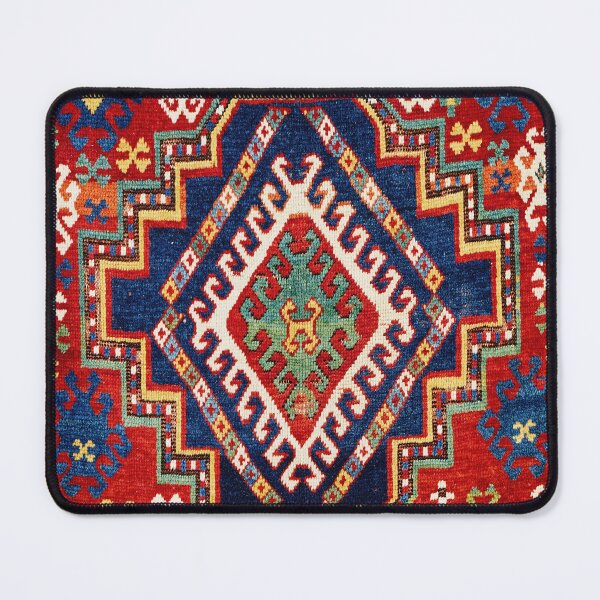 Item preview, Three Medallion Kazak Southwest Caucasus Carpet Print designed and sold by Vicky Brago-Mitchell®.