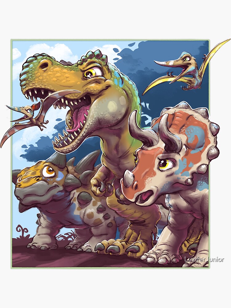 Thumbnail 3 von 3, Sticker, DINO KIDS designt und verkauft von LuziferJunior.