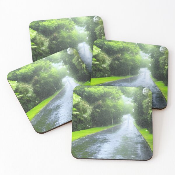 Item preview, Road through a tropical forest in the rain designed and sold by Zosimus.