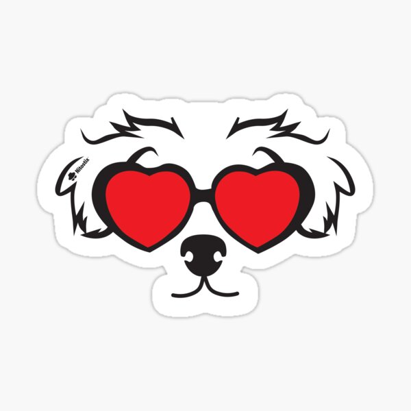Item preview, Dog Heart Glasses Red designed and sold by NitostixRB.