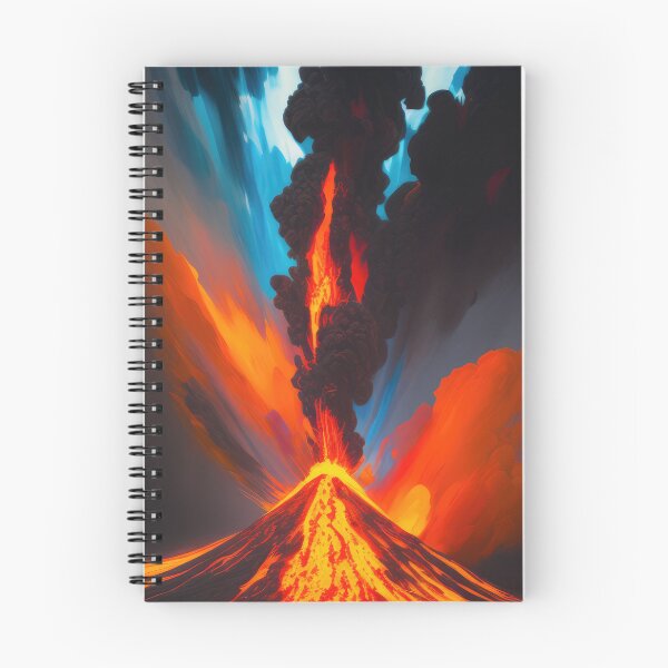 Item preview, Erupting Volcano Art Painting - Fiery Eruption Volcanic Landscape Artwork designed and sold by gabpod.