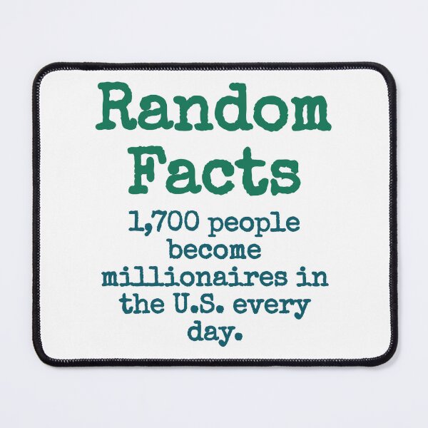 Item preview, 1700 People Become Millionaires - Trivia Fact designed and sold by CrankyOldDude.