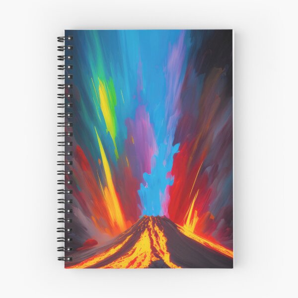 Artikelvorschau, Erupting Volcano Art Painting - Fiery Eruption Volcanic Landscape Artwork entworfen und verkauft von gabpod.