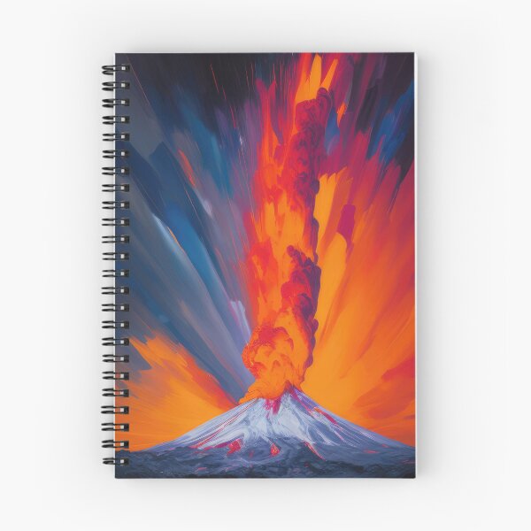 Item preview, Erupting Volcano Art Painting - Fiery Eruption Volcanic Landscape Artwork designed and sold by gabpod.